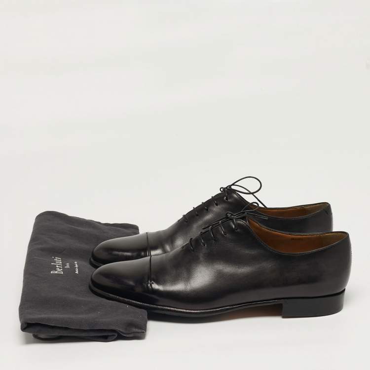 Pre Owned Berluti Size 42.5 Black Leather Derby