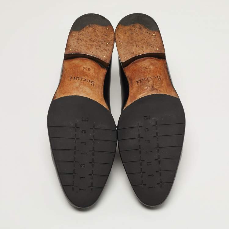 Pre Owned Berluti Size 42.5 Black Leather Derby