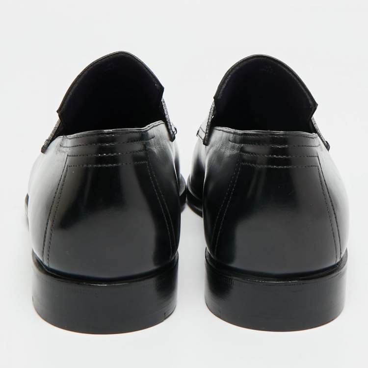 Pre Owned Berluti Size 42.5 Black Leather Penny Loafers