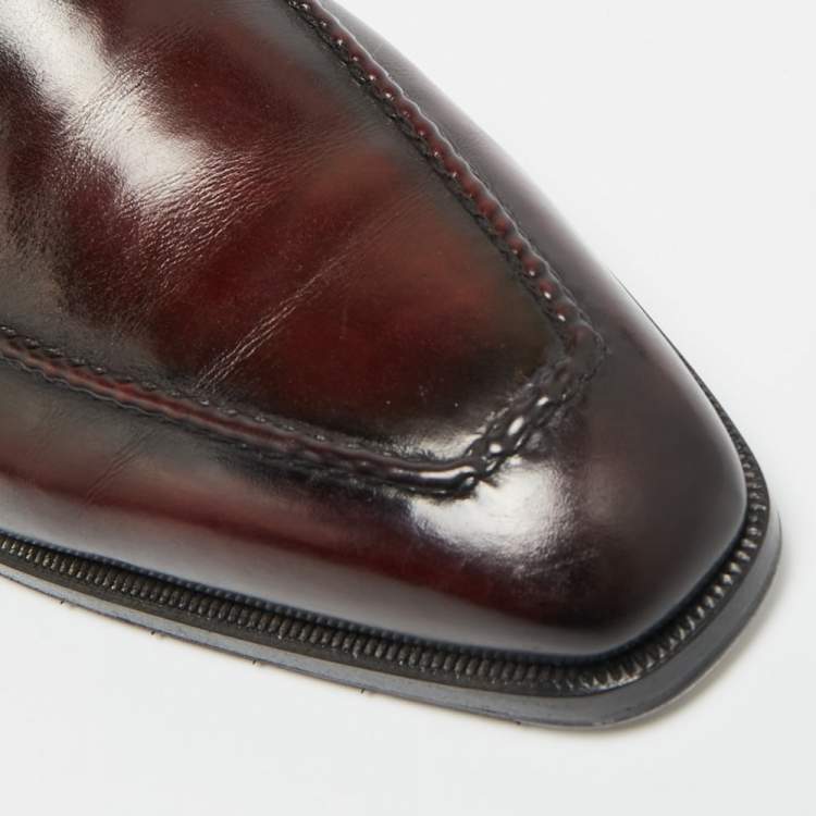 Pre Owned Berluti Size 42.5 Brown Leather Penny Loafers