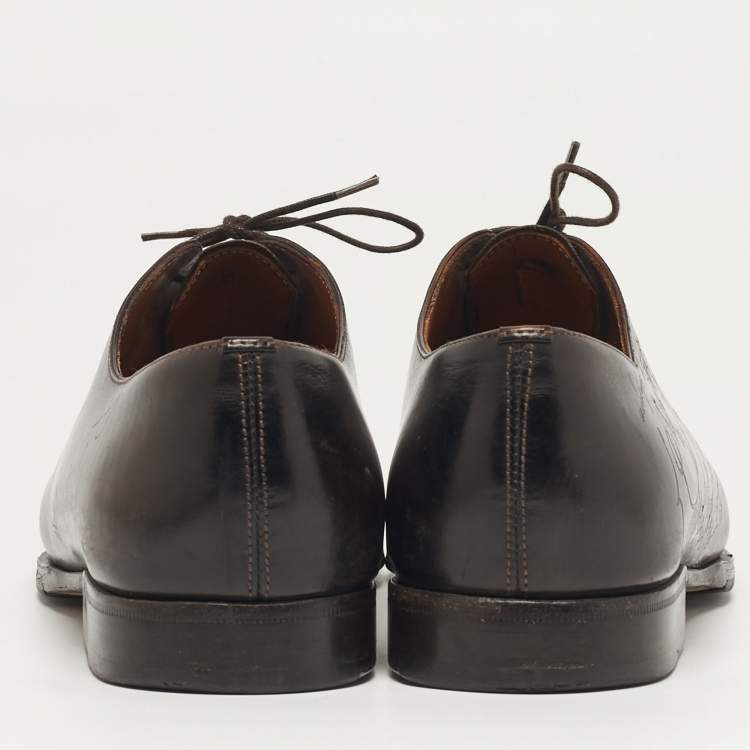 Pre Owned Berluti Alessandro Size 41.5 Brown Leather Oxfords