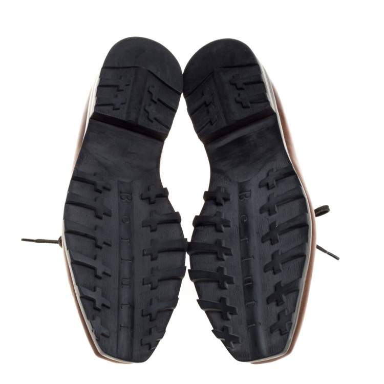 Pre Owned Berluti Brown Leather Lace Up Oxfords Size 41
