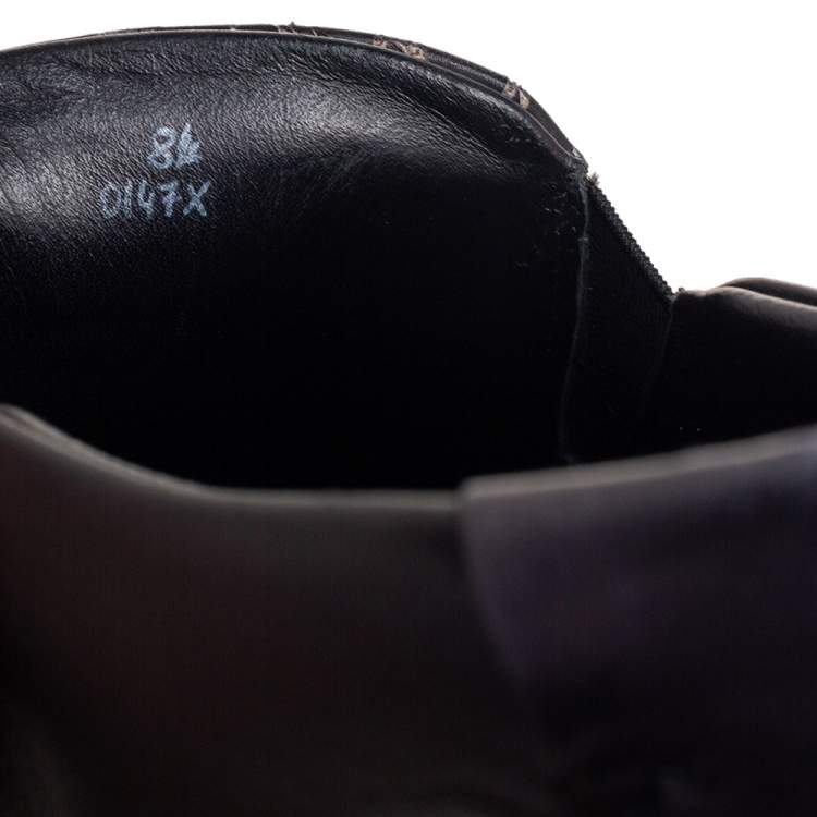 مملوكة مسبقًا Berluti Black Leather Playtime Palermo Scritto Slip On Sneakers Size 42
