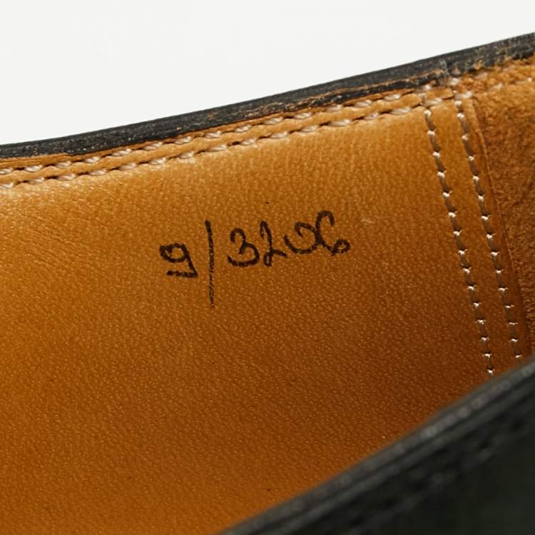 Pre Owned Berluti Green/Black Leather Monk Strap Loafers Size 43
