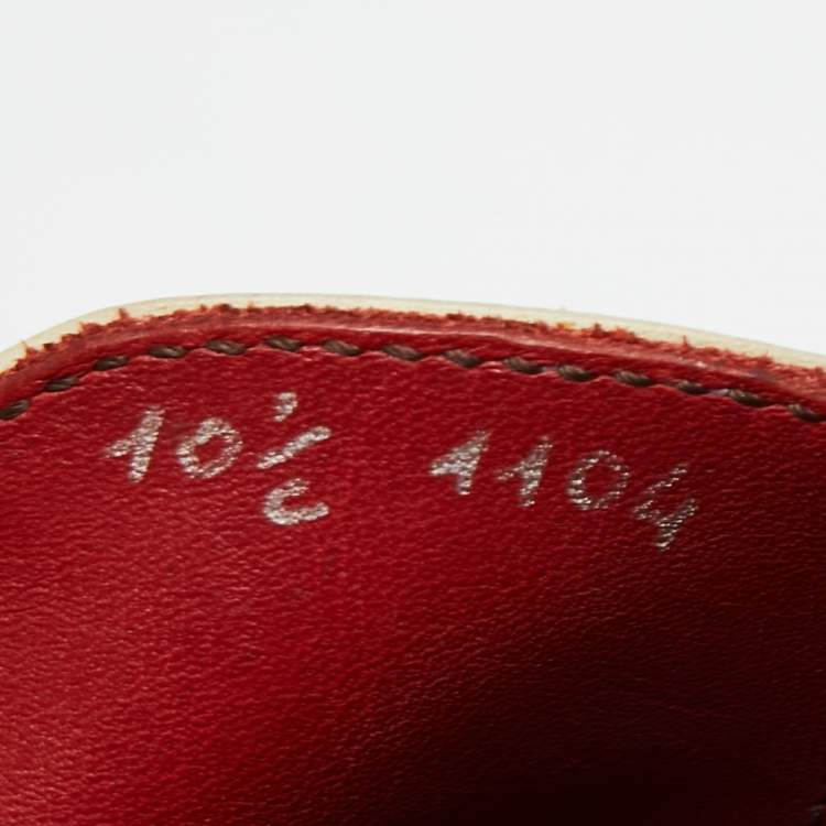 Pre Owned Berluti Cream Leather Slip On Loafers  Size 44.5 