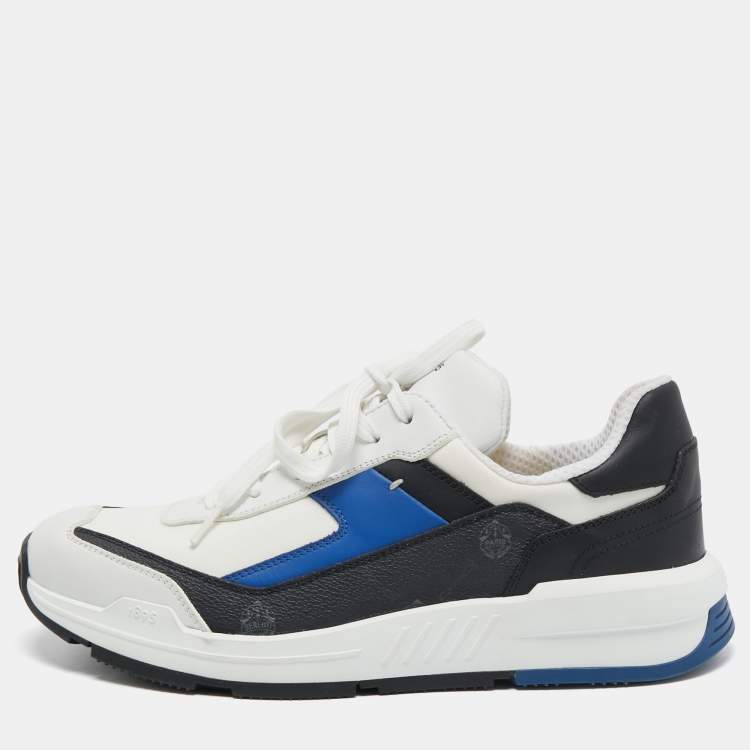 Pre Owned Berluti Tricolor Leather, Coated Canvas and Fabric Pulse Sneakers Size 42.5