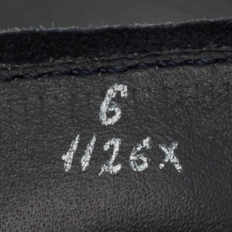 مملوكة مسبقًا Berluti Navy Blue Leather Slip On Derby Size 40