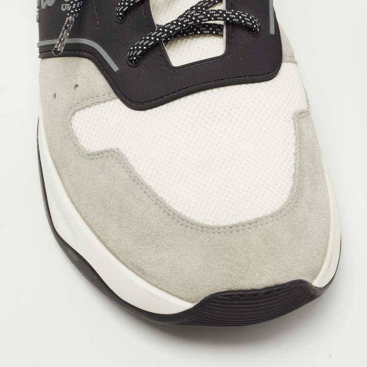 Pre Owned Berluti Tricolor, Suede, Mesh and Knit Fabric Low Top Sneakers Size 46