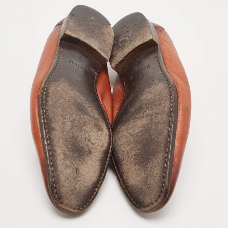 Pre Owned Berluti Brown Leather Lorenzo Loafers Size 43