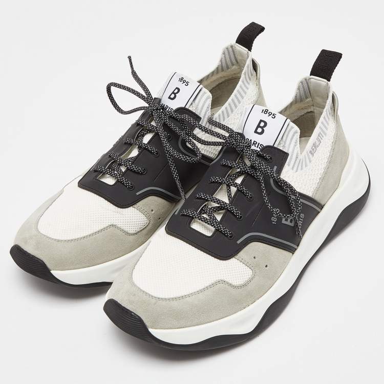 画像 Berluti Tricolor Suede,Mesh and Knit Fabric Low Top Sneakers