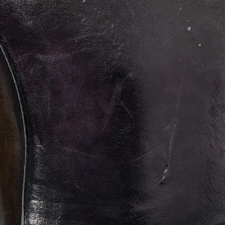 مملوكة مسبقًا Berluti Two Tone Brown Leather Lace Up Derby Size 43