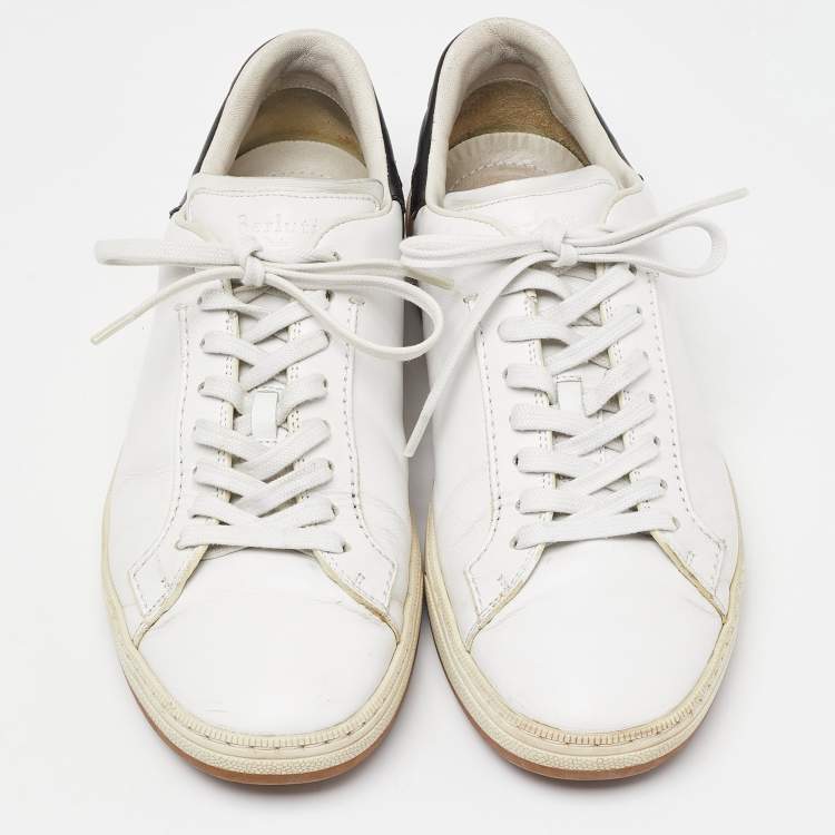 Pre Owned Berluti White/Brown Leather Low Top Sneakers Size 41