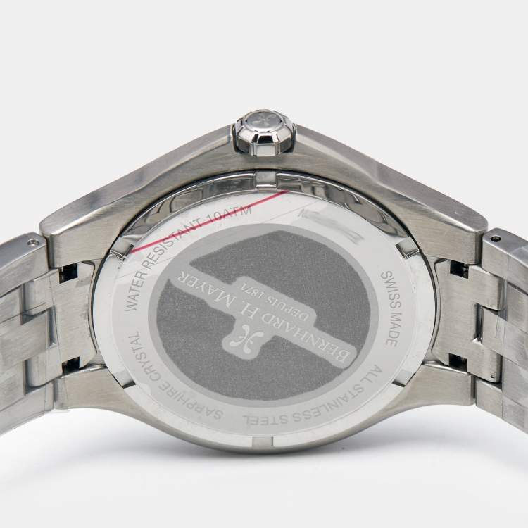 Pre Owned Bernhard H. Mayer Blue Stainless Steel Le Classique BH40P/CW Men's Wristwatch 42 mm 