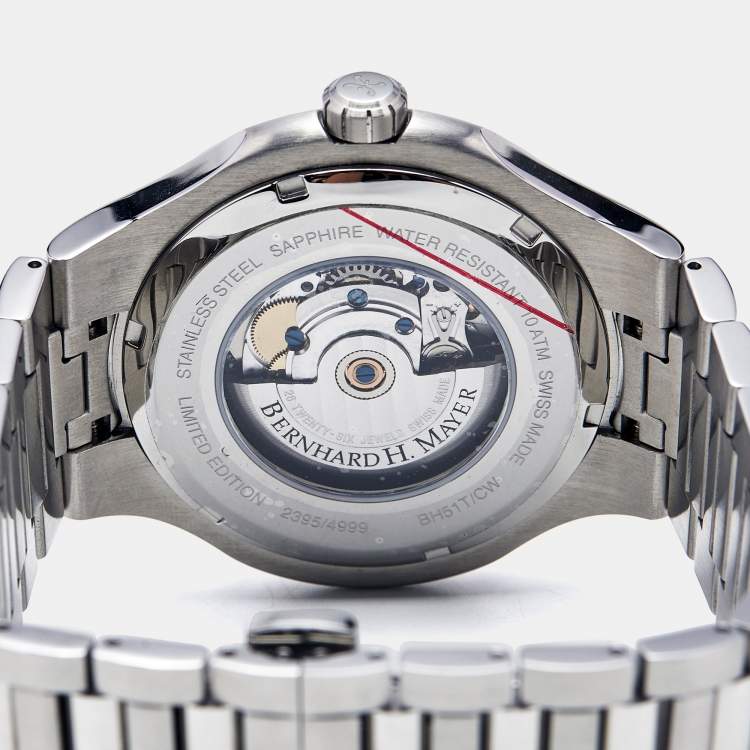 Pre Owned Bernhard H. Mayer Blue Stainless Steel Limited Edition Empire Portus BH51T/CW Men's Wristwatch 44 mm