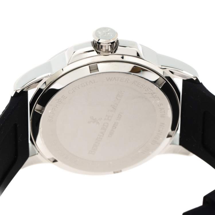 Pre Owned Bernhard H. Mayer Blue Stainless Steel Drift Men's Wristwatch 44 mm