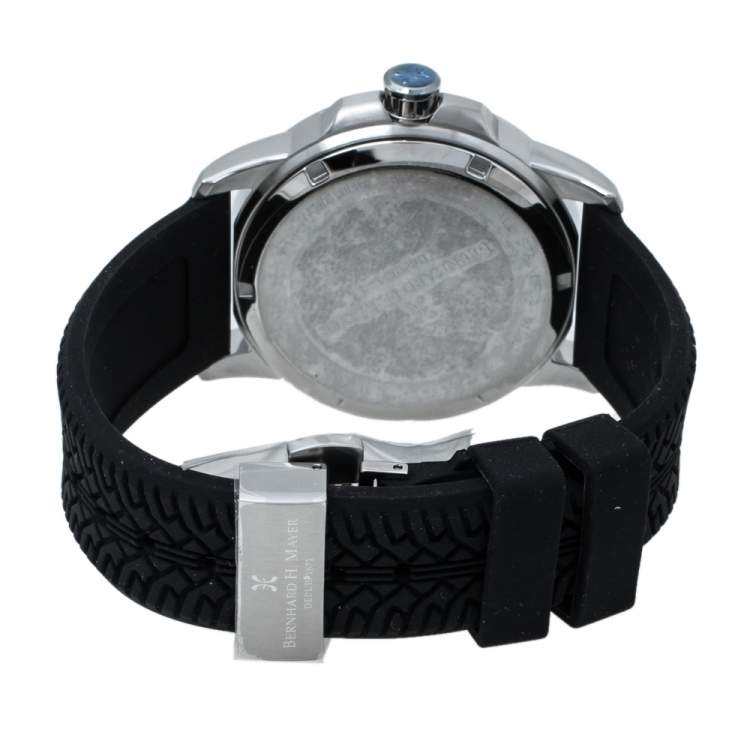 Pre Owned Bernhard H. Mayer Blue Stainless Steel Drift Men's Wristwatch 44 mm