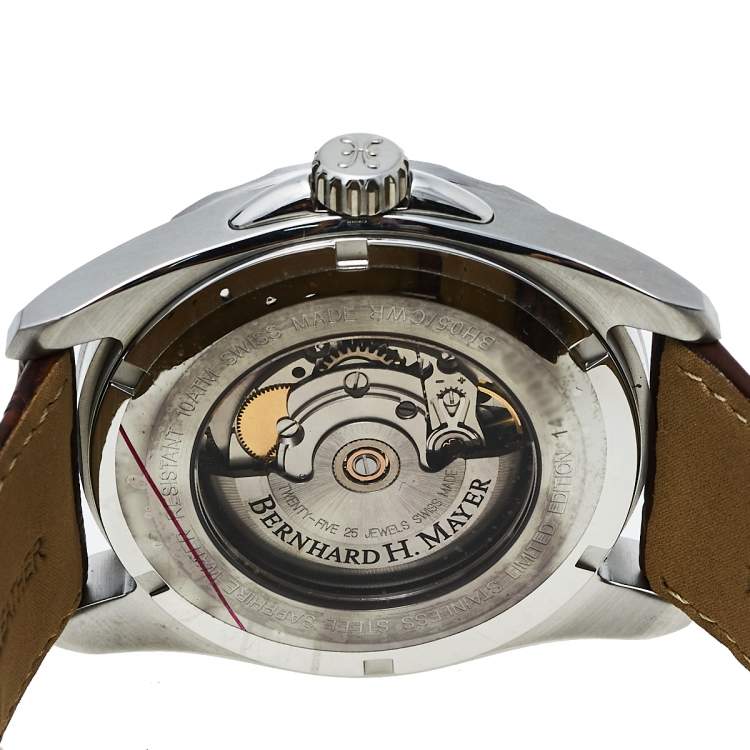 Pre Owned Bernhard H. Mayer Blue Stainless Steel Limited Edition Ballad BH05/CWR Men's Wristwatch 44 mm