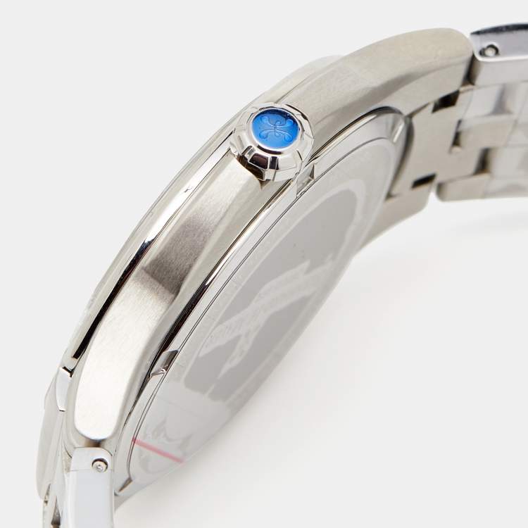 Pre Owned Bernhard H. Mayer Blue Stainless Steel Le Classique BH40P/CW Men's Wristwatch 42 mm 