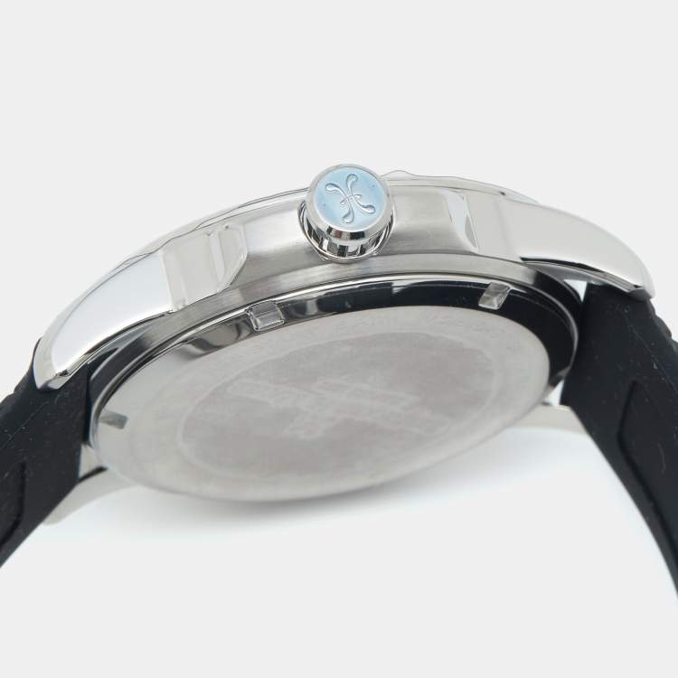 Pre Owned Bernhard H. Mayer Blue Stainless Steel Silicone Drift BH01P/CW Men's Wristwatch 44 mm