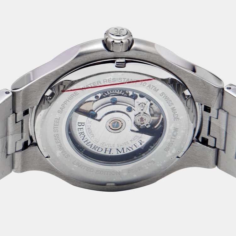 Pre Owned Bernhard H. Mayer Blue Stainless Steel Empire Portus BH51T/CW Men's Wristwatch 44 mm