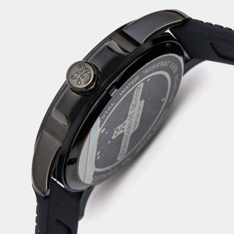 Pre Owned Bernhard H.Mayer Black PVD Coated Stainless Steel Silicone Drift Glider BH11P/CW Men's Wristwatch 44 mm