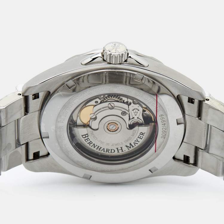 Pre Owned Bernhard H. Mayer Blue Stainless Steel Limited Edition Ballad BH05/CWR Men's Wristwatch 44 mm