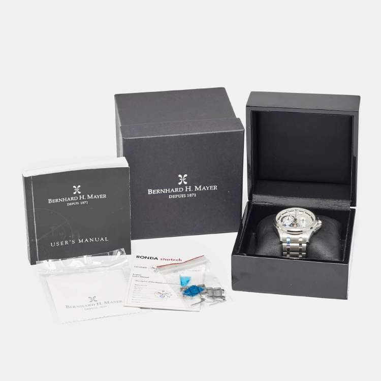 Pre Owned Bernhard H. Meyer Virtus Limited Edition 41701.636.6 Silver Dial Stainless Steel Men's Wristwatch 43 mm