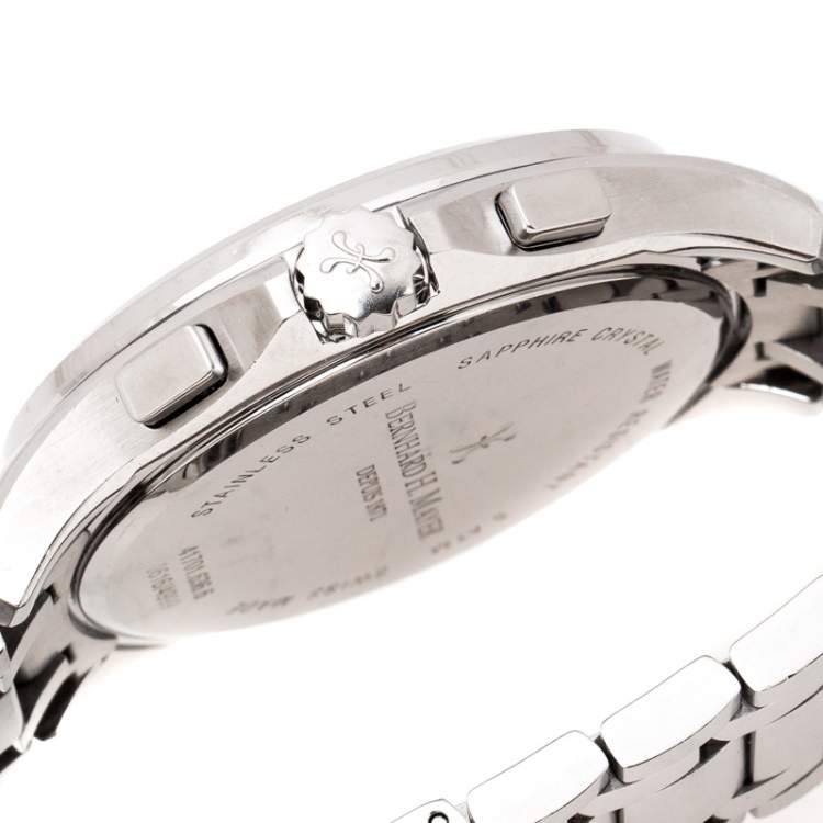 Pre Owned Bernhard H. Mayer Silver White Stainless Steel Virtus Limited Edition Men's Wristwatch 43 mm