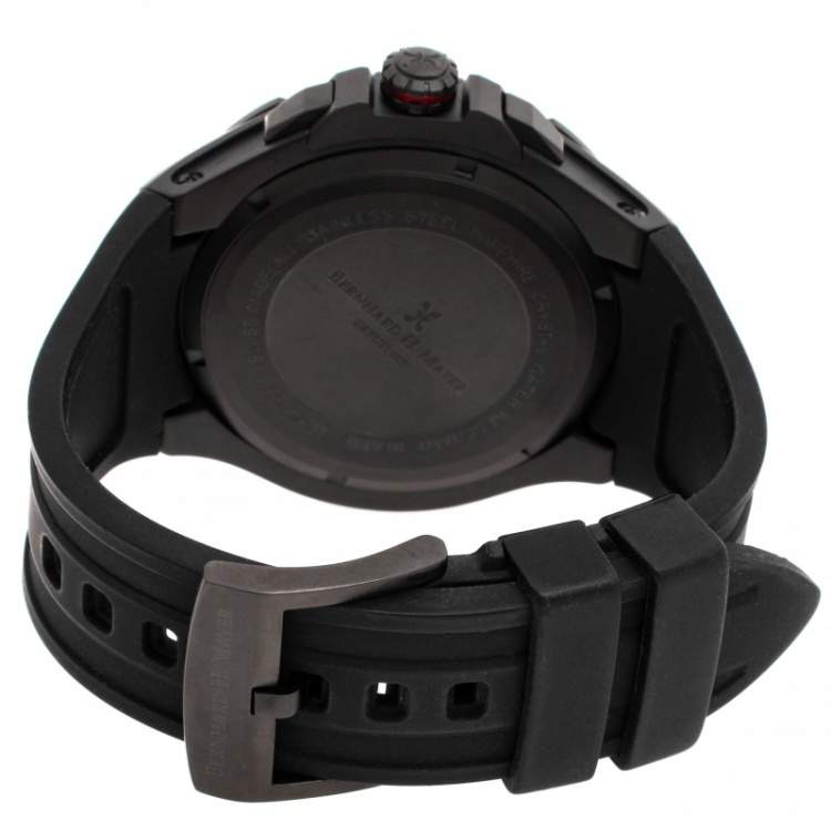 Pre Owned Bernhard H. Mayer Black Stainless Steel Victor Chronograph Men's Wristwatch 50 mm