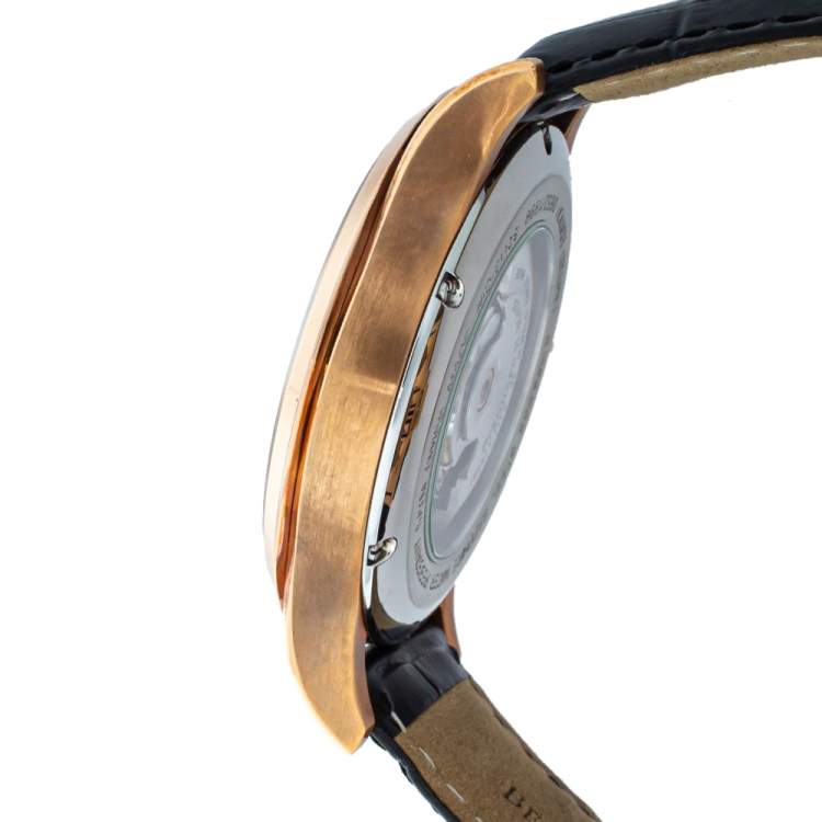 Pre Owned Bernhard H. Mayer Black Rose Gold PVD Plated Stainless Steel Chronos-Rose Gold Limited Edition Men's Wristwatch 42mm