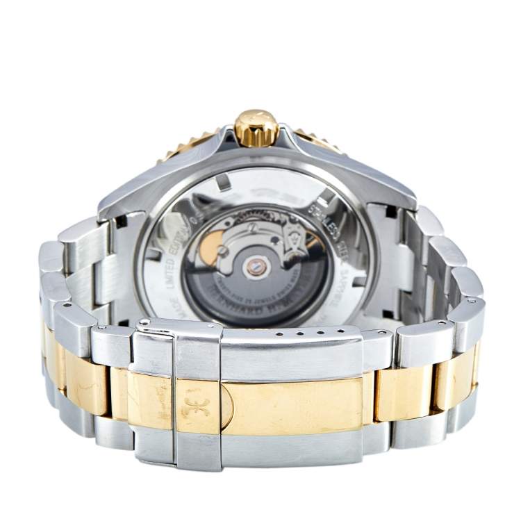 Pre Owned Bernhard H Mayer Black Stainless Steel Nauticus Royale II Men's Wristwatch 45 mm
