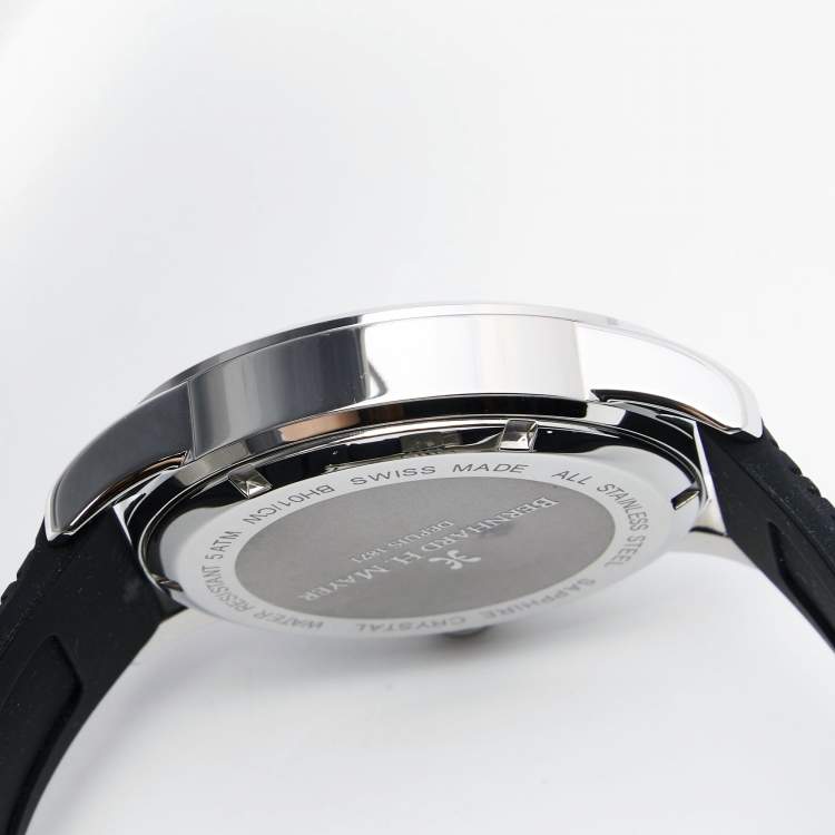 Pre Owned Bernhard H. Mayer Blue Stainless Steel Black Silicon Drift Men's Wristwatch 44 mm