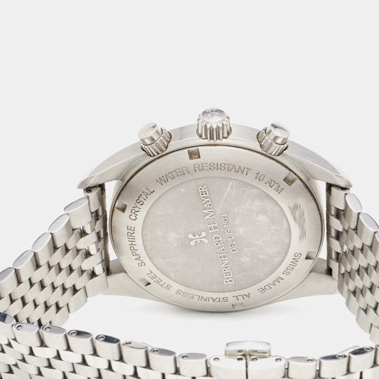 Pre Owned Bernhard H. Mayer Blue Stainless Steel Ascent Chronograph BH06/CW Men's Wristwatch 44 mm 