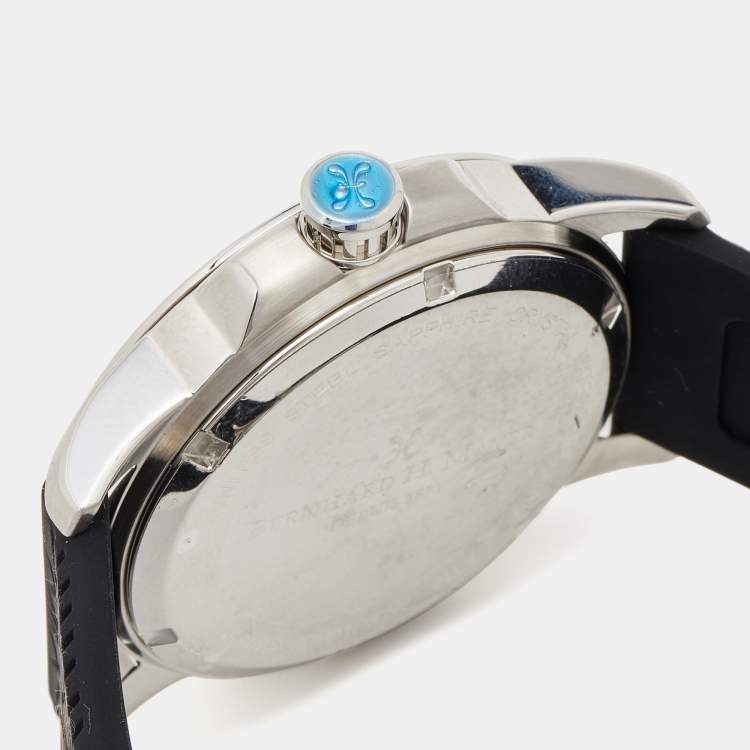 Pre Owned Bernhard H. Mayer Blue Stainless Steel Silicone Drift BH01P/CW Men's Wristwatch 44 mm