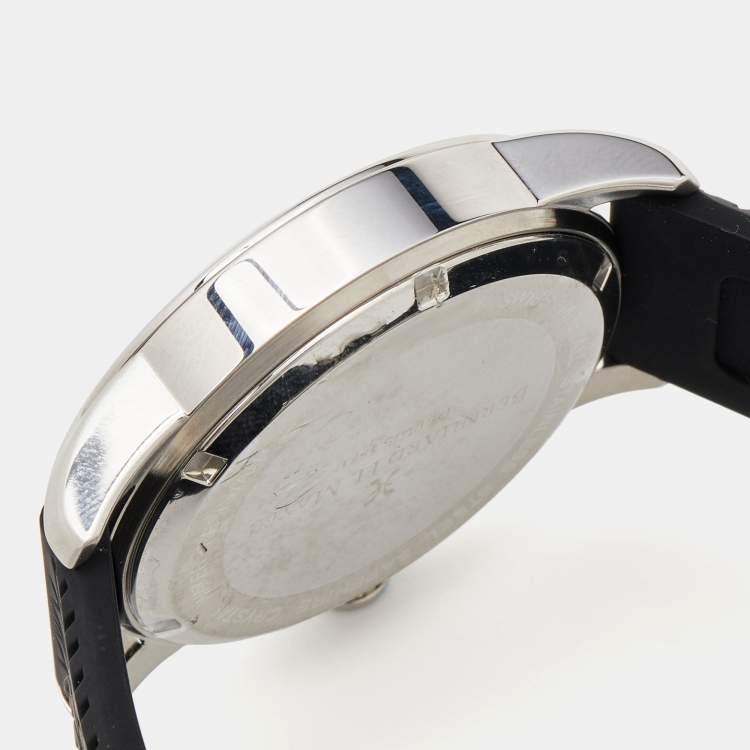 Pre Owned Bernhard H. Mayer Blue Stainless Steel Silicone Drift BH01P/CW Men's Wristwatch 44 mm