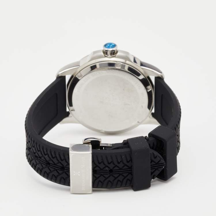 Pre Owned Bernhard H. Mayer Blue Stainless Steel Silicone Drift BH01P/CW Men's Wristwatch 44 mm