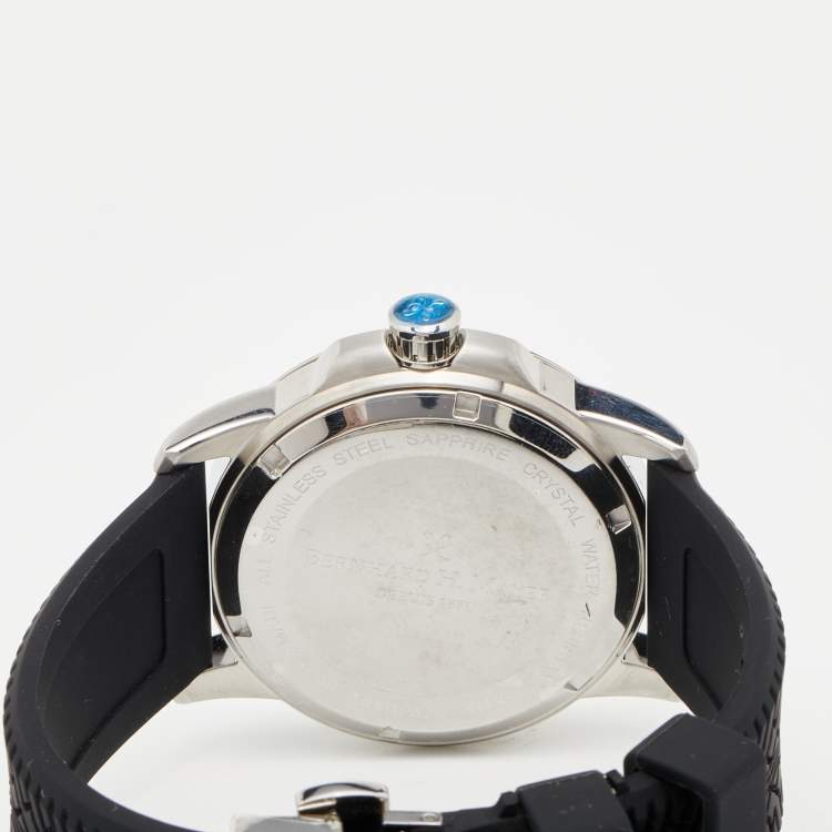 Pre Owned Bernhard H. Mayer Blue Stainless Steel Silicone Drift BH01P/CW Men's Wristwatch 44 mm