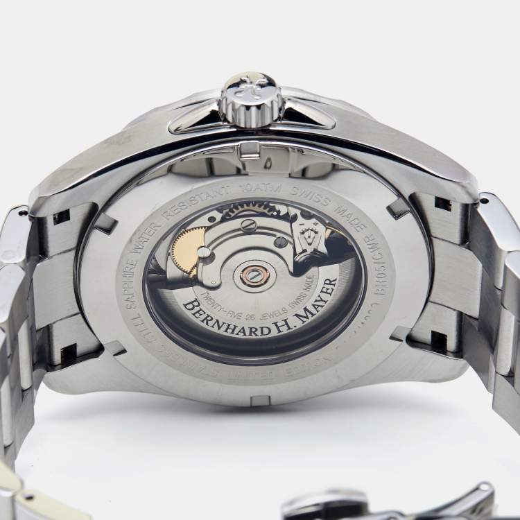 Pre Owned Bernhard H. Mayer Blue Stainless Steel Ballad BHO5/CWR Men's Wristwatch 44 mm