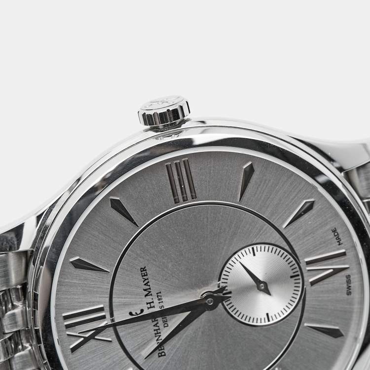 Pre Owned  Bernhard H.Mayer Silver Stainless Steel Muses BH08/CW wristwatch Men's Wristwatch 42 mm 