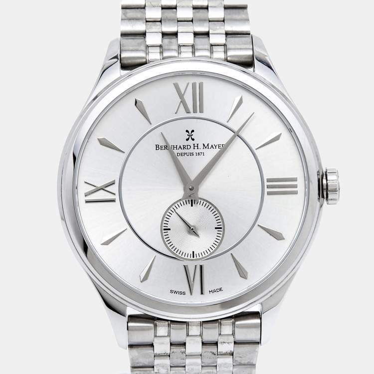 Pre Owned  Bernhard H.Mayer Silver Stainless Steel Muses BH08/CW wristwatch Men's Wristwatch 42 mm 