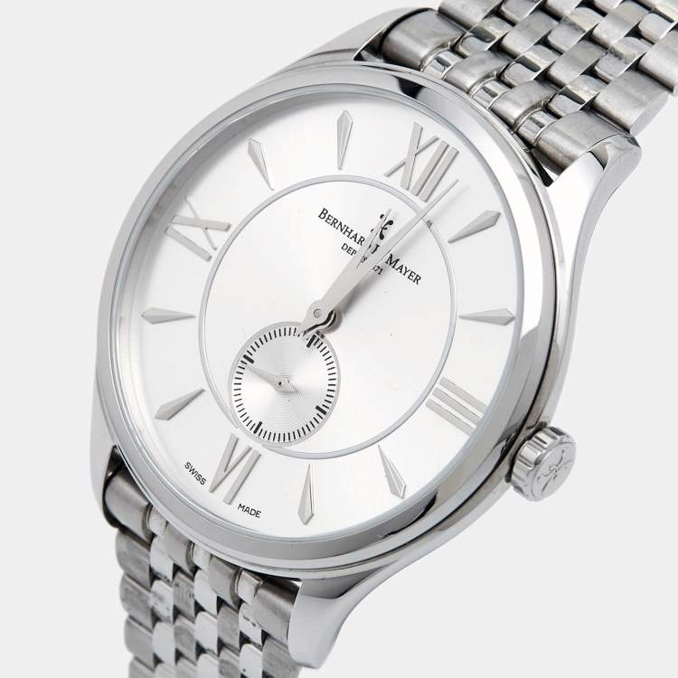 Pre Owned  Bernhard H.Mayer Silver Stainless Steel Muses BH08/CW wristwatch Men's Wristwatch 42 mm 