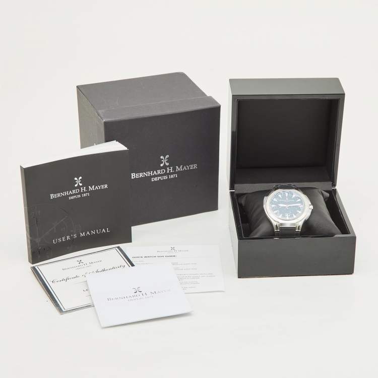 Pre Owned Bernhard H. Mayer Black Stainless Steel Rubber Le Classique BH33P/CW Men's Wristwatch 42 mm