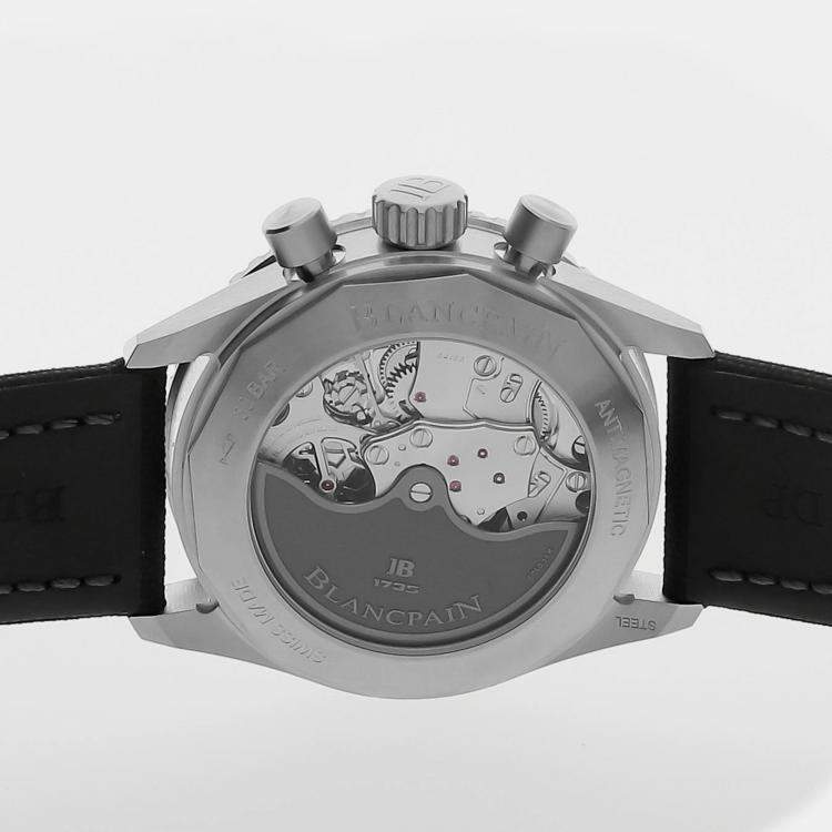 Pre Owned Blancpain Fifty Fathoms Bathyscaphe Flyback Chronograph 5200-1110-B52A Automatic Black Stainless Steel Men’s Wristwatch 43mm