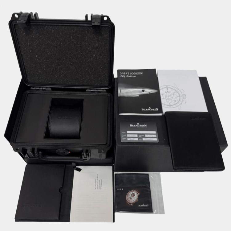 Pre Owned Blancpain Fifty Fathoms Bathyscaphe Flyback Chronograph 5200-1110-B52A Automatic Black Stainless Steel Men’s Wristwatch 43mm