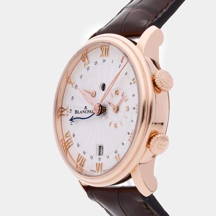 Pre Owned Blancpain Villeret Reveil GMT 6640-3642-55B Automatic Men's Wristwatch 40MM