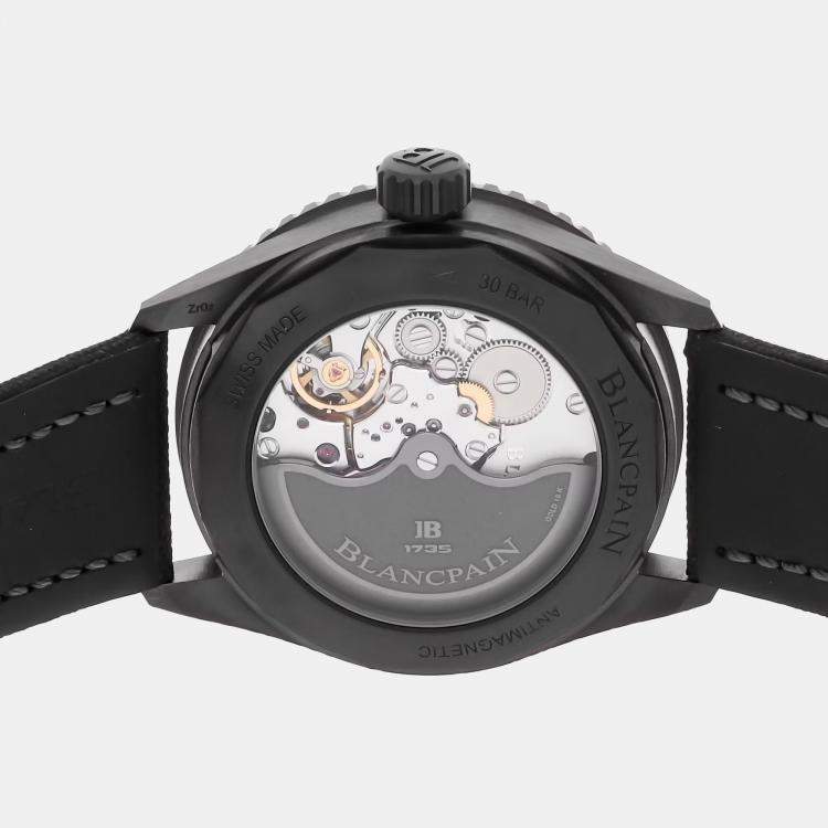 Pre Owned Blancpain Fifty Fathoms Bathyscaphe 5000-0130-B52A Automatic Black Ceramic Men's Wristwatch 44mm
