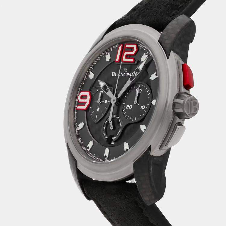 Pre Owned Blancpain L-Evolution Super Trofeo 8885F-1203-52B Automatic Flyback Chronograph Black Dial Titanium Men's Wristwatch 43mm