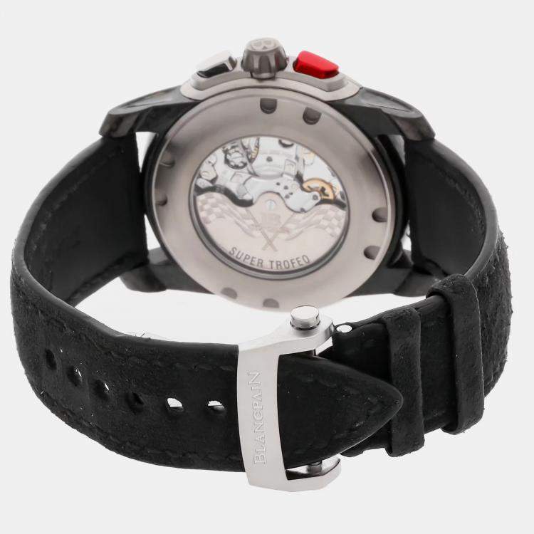 Pre Owned Blancpain L-Evolution Super Trofeo 8885F-1203-52B Automatic Flyback Chronograph Black Dial Titanium Men's Wristwatch 43mm