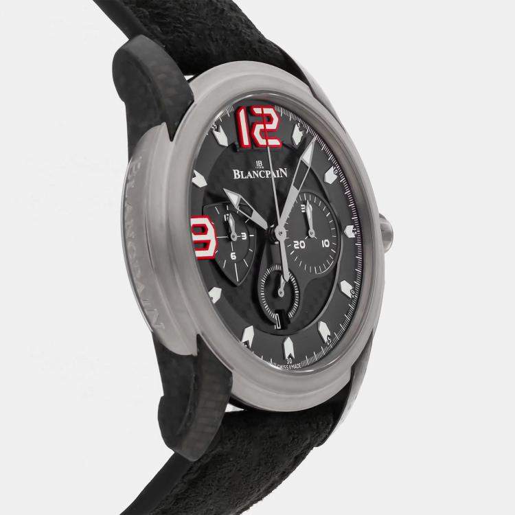 Pre Owned Blancpain L-Evolution Super Trofeo 8885F-1203-52B Automatic Flyback Chronograph Black Dial Titanium Men's Wristwatch 43mm