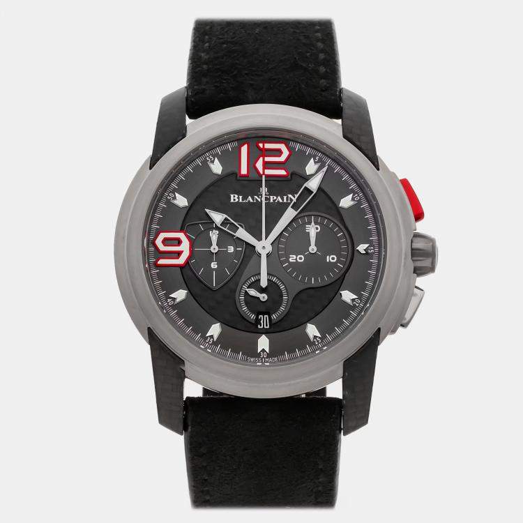 Pre Owned Blancpain L-Evolution Super Trofeo 8885F-1203-52B Automatic Flyback Chronograph Black Dial Titanium Men's Wristwatch 43mm